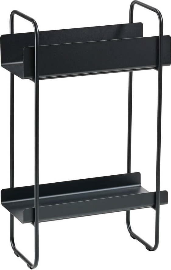 Černý kovový konzolový stolek 24x48 cm