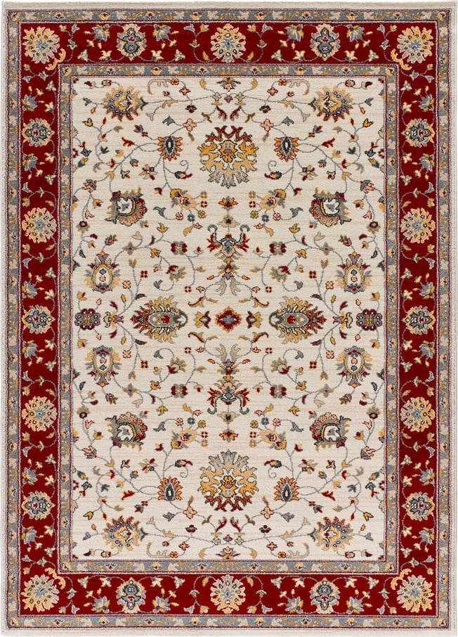 Červeno-krémový koberec 200x290 cm Classic