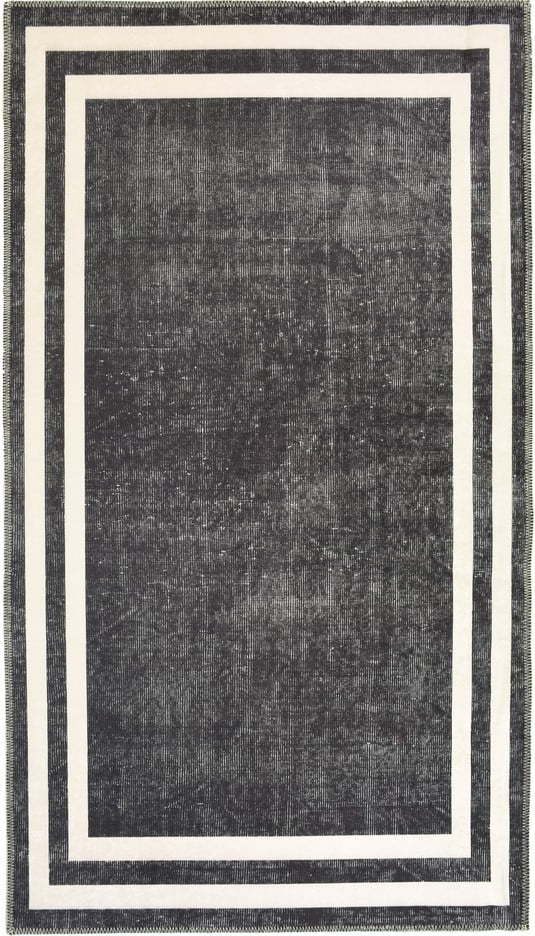Bílo-šedý pratelný koberec 180x120 cm