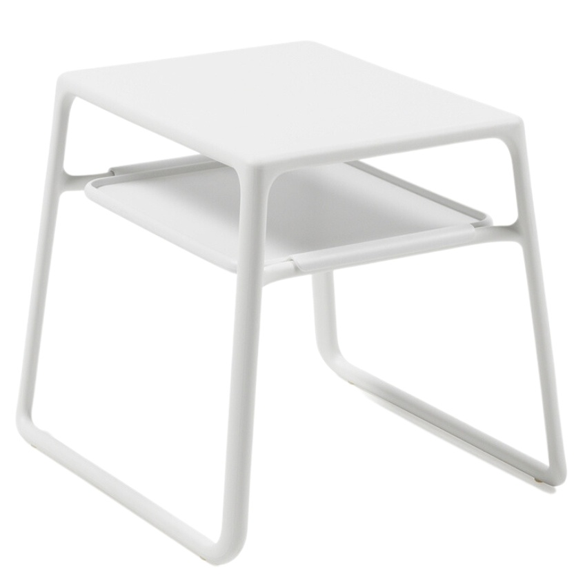Nardi Bílý plastový zahradní odkládací stolek Pop