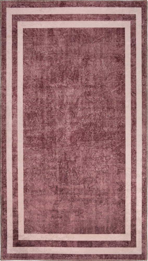 Červený pratelný koberec běhoun 200x80