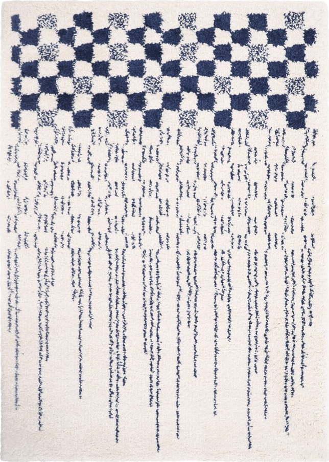 Modro-krémový dětský koberec 120x170 cm