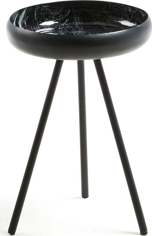 Černý odkládací stolek Kave Home