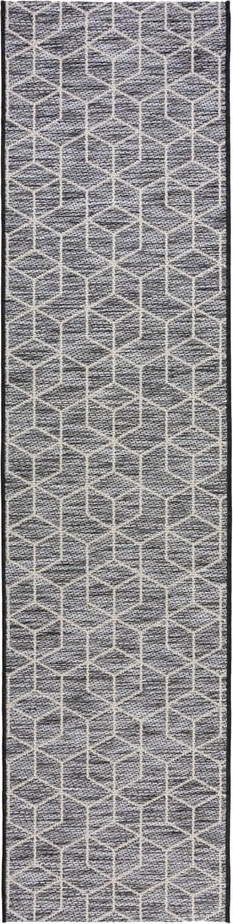 Šedý venkovní koberec běhoun 230x60 cm