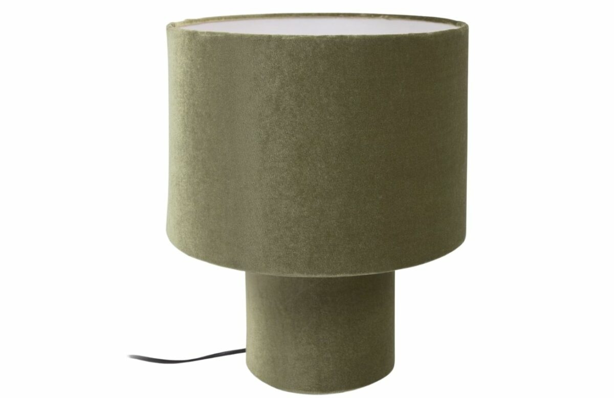 Zelená sametová stolní lampa Kave