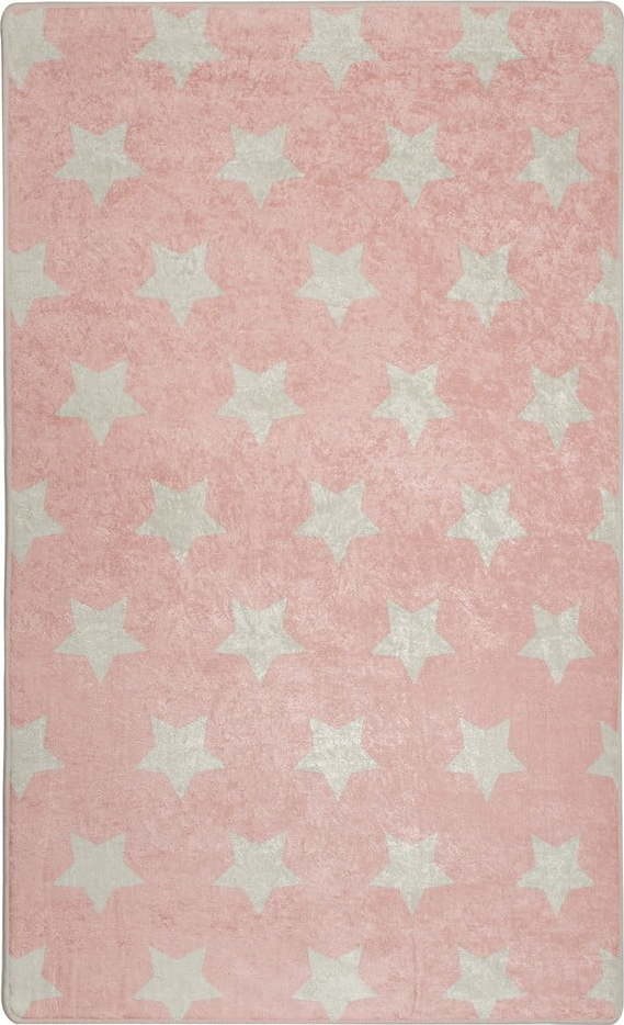 Růžový dětský protiskluzový koberec Conceptum