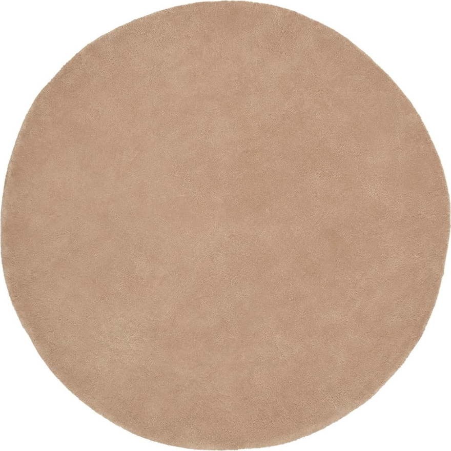 Béžový kulatý koberec ø 120 cm