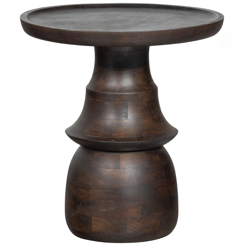 Hoorns Hnědý dřevěný odkládací stolek