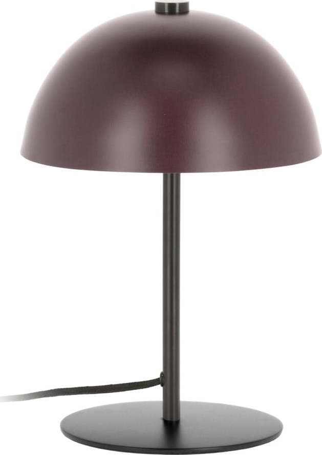 Vínová stolní lampa s kovovým stínidlem (výška 33