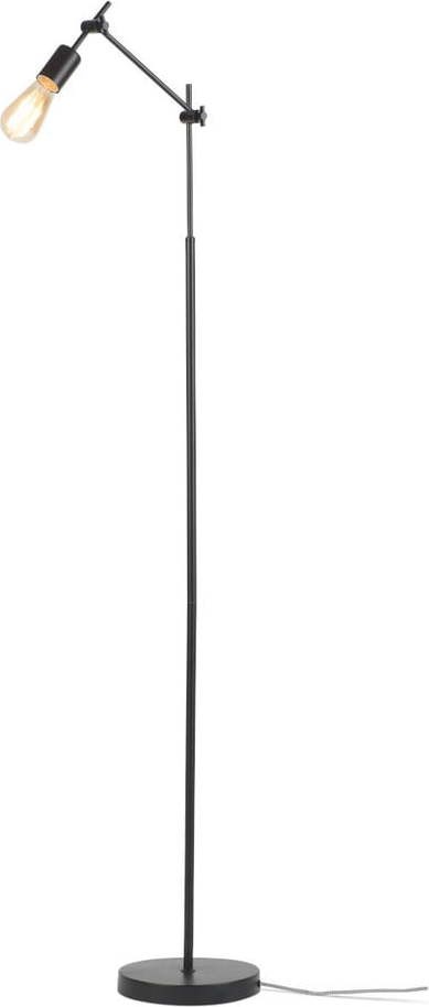 Černá stojací lampa s kovovým stínidlem (výška 170