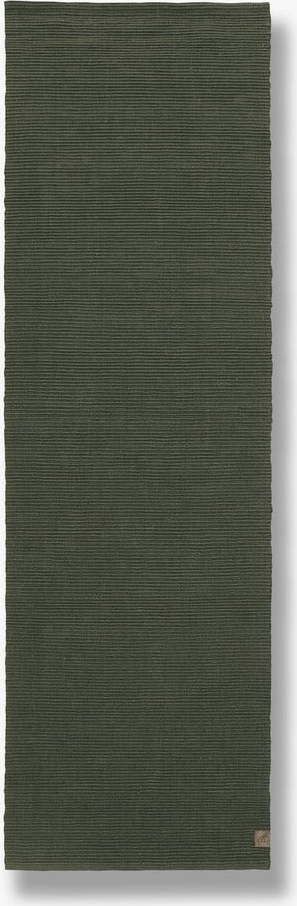 Tmavě zelený jutový koberec 140x200 cm Ribbon