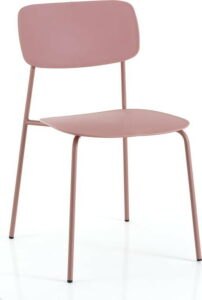 Růžové jídelní židle v sadě 2