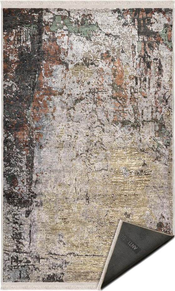 Hnědo-béžový koberec běhoun 80x200 cm