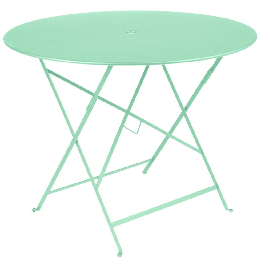 Opálově zelený kovový skládací stůl Fermob