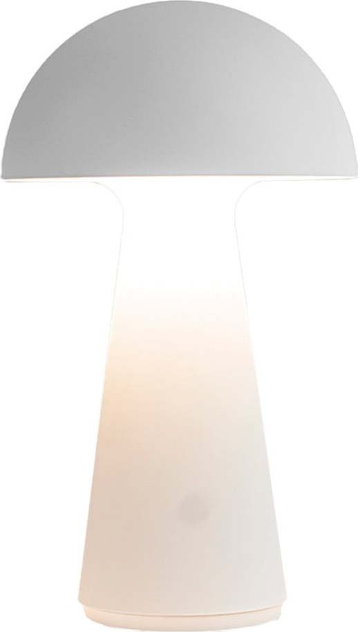 Bílá venkovní stolní lampa na USB