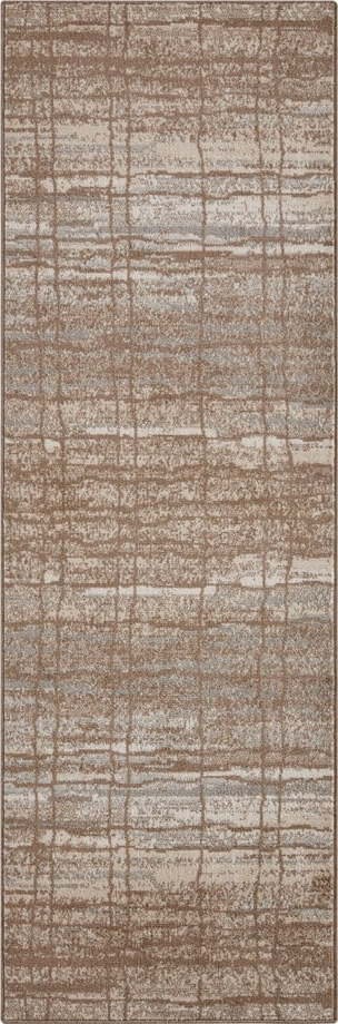 Hnědo-béžový koberec běhoun 200x80 cm Terrain
