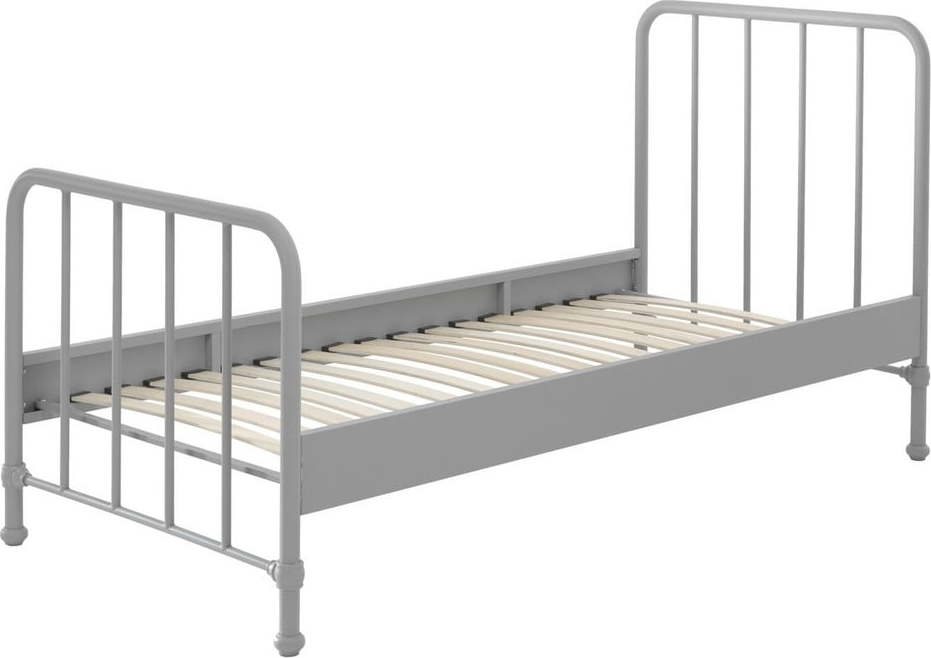 Šedá dětská postel 90x200 cm