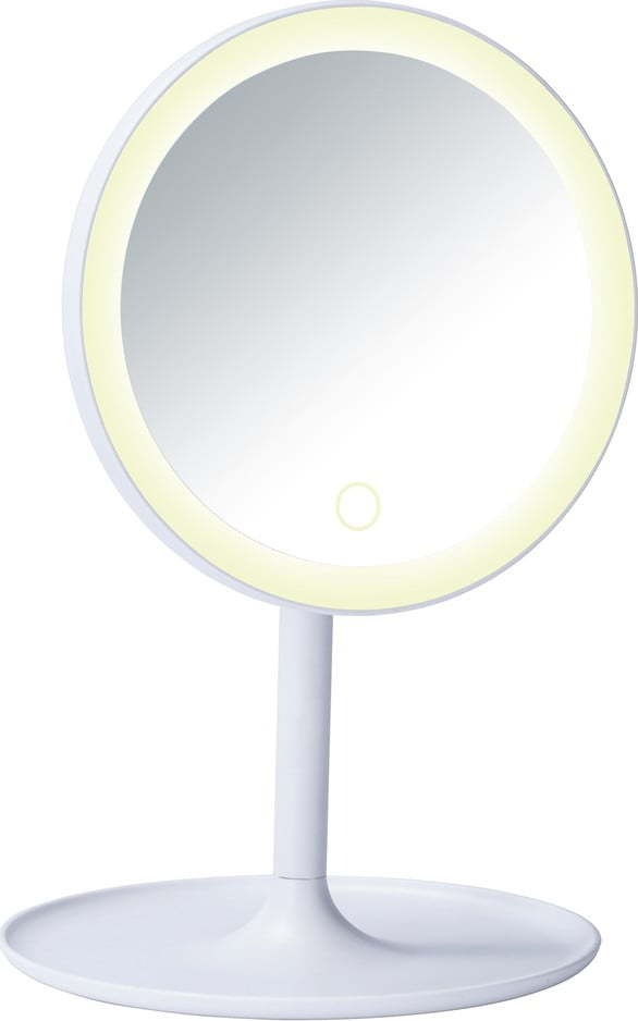 Bílé kosmetické zrcadlo s LED