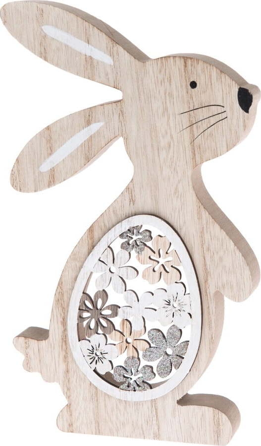 Dřevěný dekorativní zajíc -