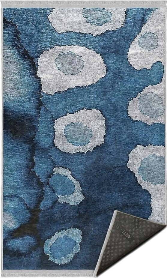 Modrý koberec běhoun 80x200 cm