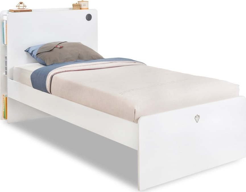 Bílá jednolůžková postel 120x200 cm