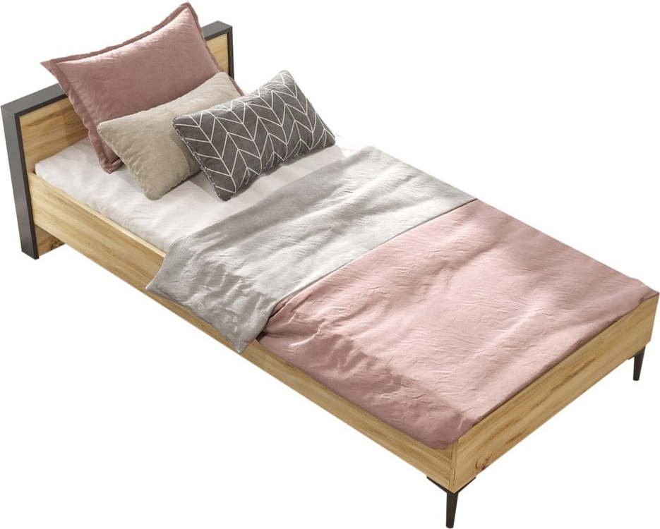 Jednolůžková postel 90x200 cm v přírodní