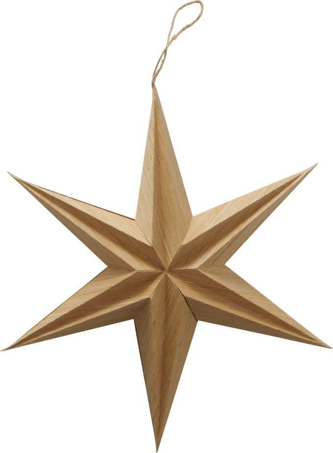 Vánoční papírová závěsná dekorace ve tvaru hvězdy