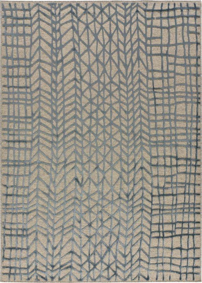 Modro-béžový koberec 170x120 cm Cata