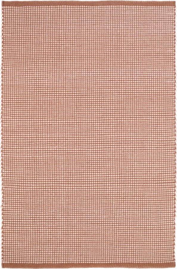 Červený koberec s podílem vlny 130x70
