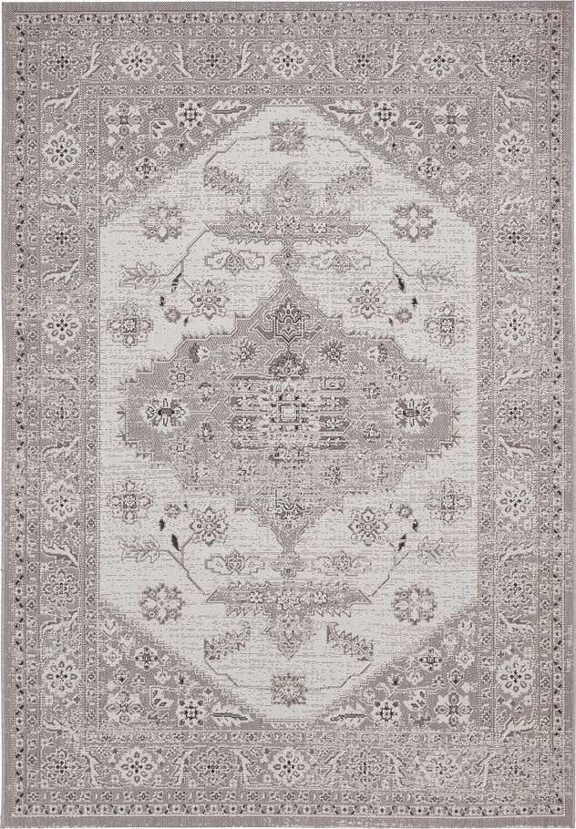 Šedý/béžový venkovní koberec 170x120 cm Miami