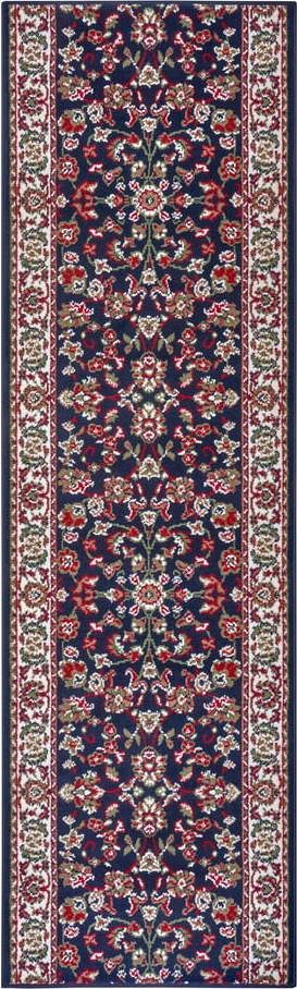 Modrý koberec běhoun 250x80 cm Vintage