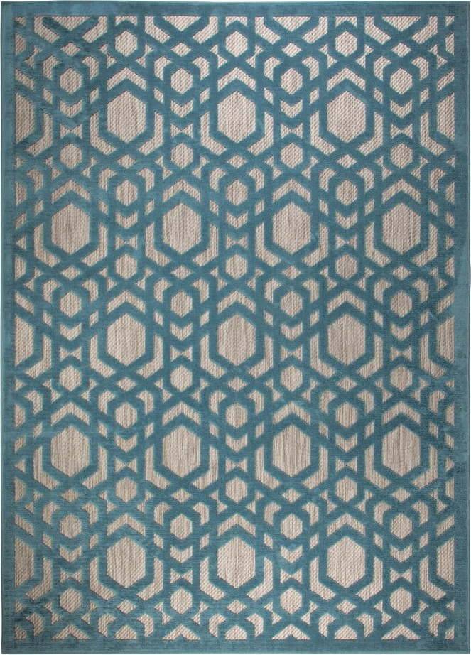 Modrý venkovní koberec 290x200 cm Oro