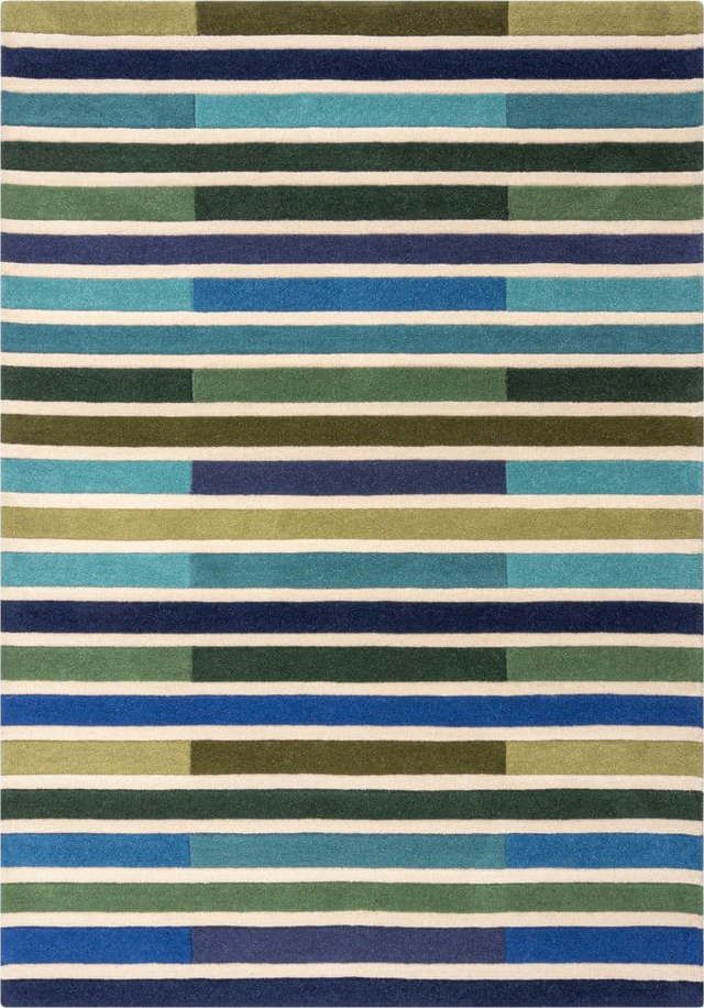 Zelený vlněný koberec 230x160 cm Piano