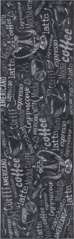 Černý koberec běhoun 50x150 cm Wild Coffee