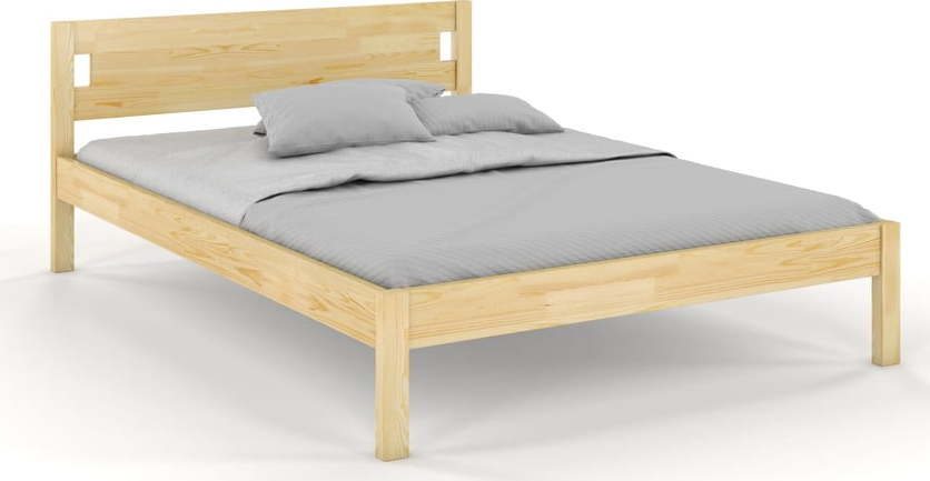 Dvoulůžková postel z borovicového dřeva 140x200 cm v