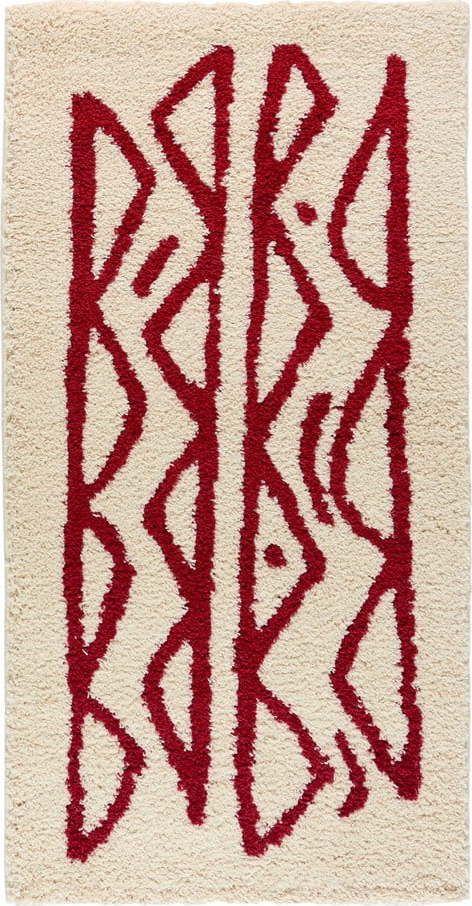 Krémovo-červený koberec Bonami Selection