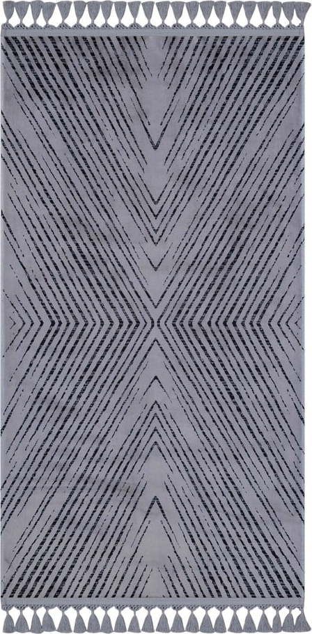 Šedý pratelný koberec 230x160 cm