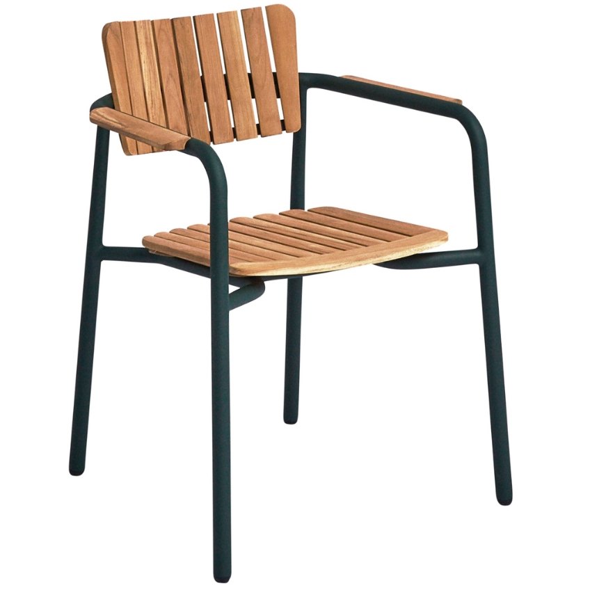 Zelená hliníková zahradní židle No.119 Mindo