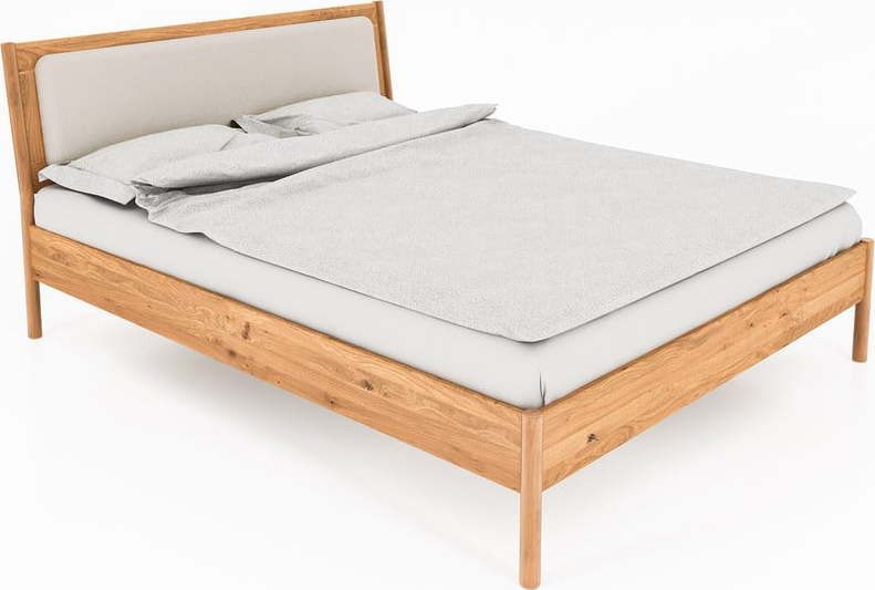 Jednolůžková postel z dubového dřeva 90x200 cm v