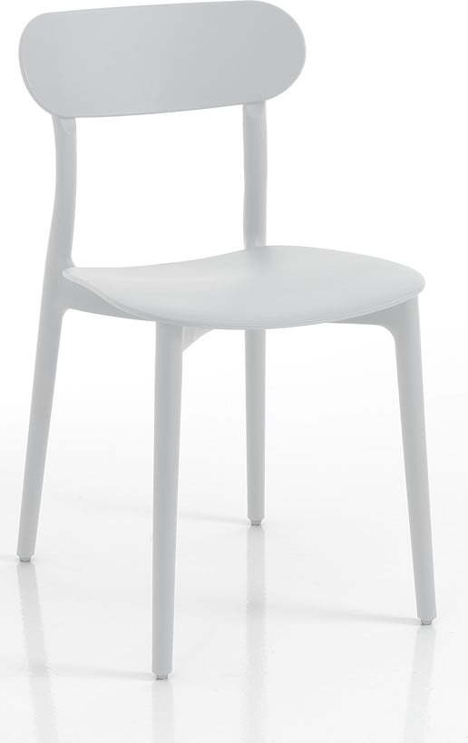 Bílá plastová zahradní židle Stoccolma