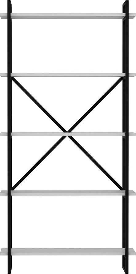 Černobílý regál 90x180 cm Elston