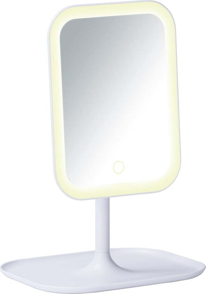 Bílé kosmetické zrcadlo s LED