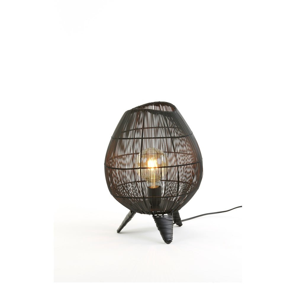 Černá stolní lampa (výška 37 cm) Yumi