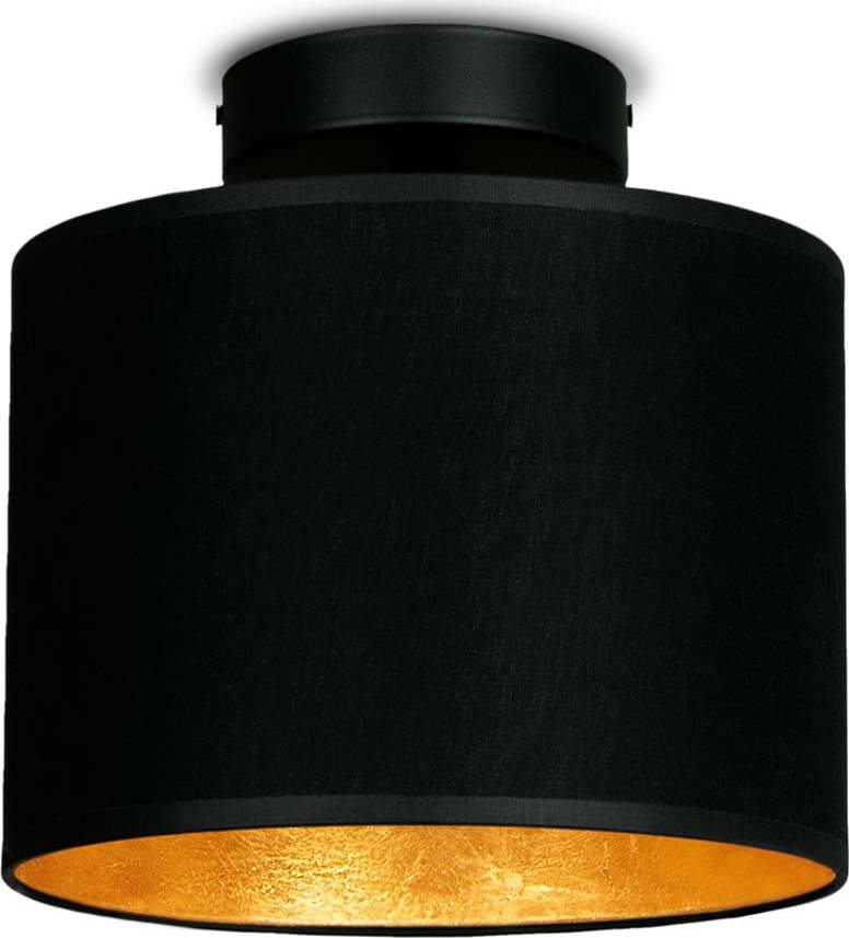 Černé stropní svítidlo s detailem ve zlaté barvě