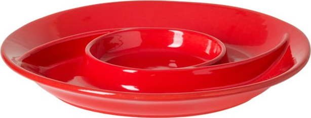 Červený kameninový talíř na dobroty Casafina