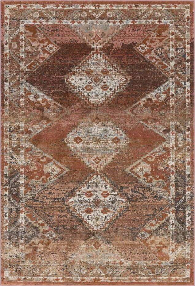 Červeno-hnědý koberec 170x120 cm Zola
