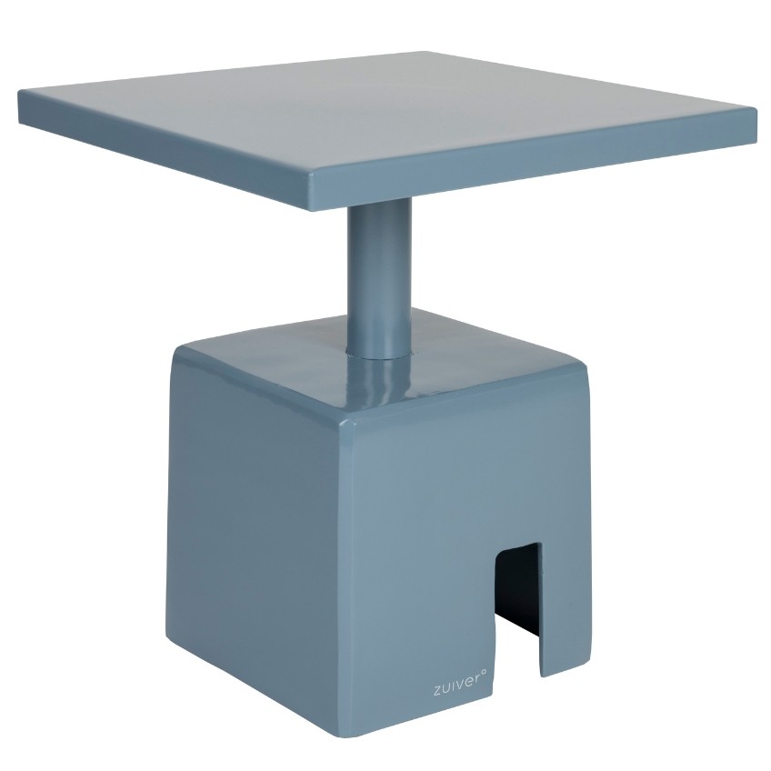 Modrý kovový odkládací stolek ZUIVER CHUBBY