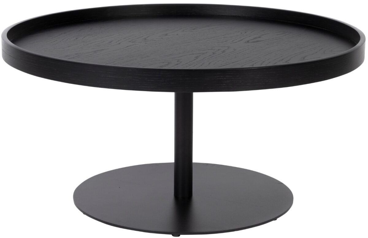 White Label Černý dřevěný konferenční stolek