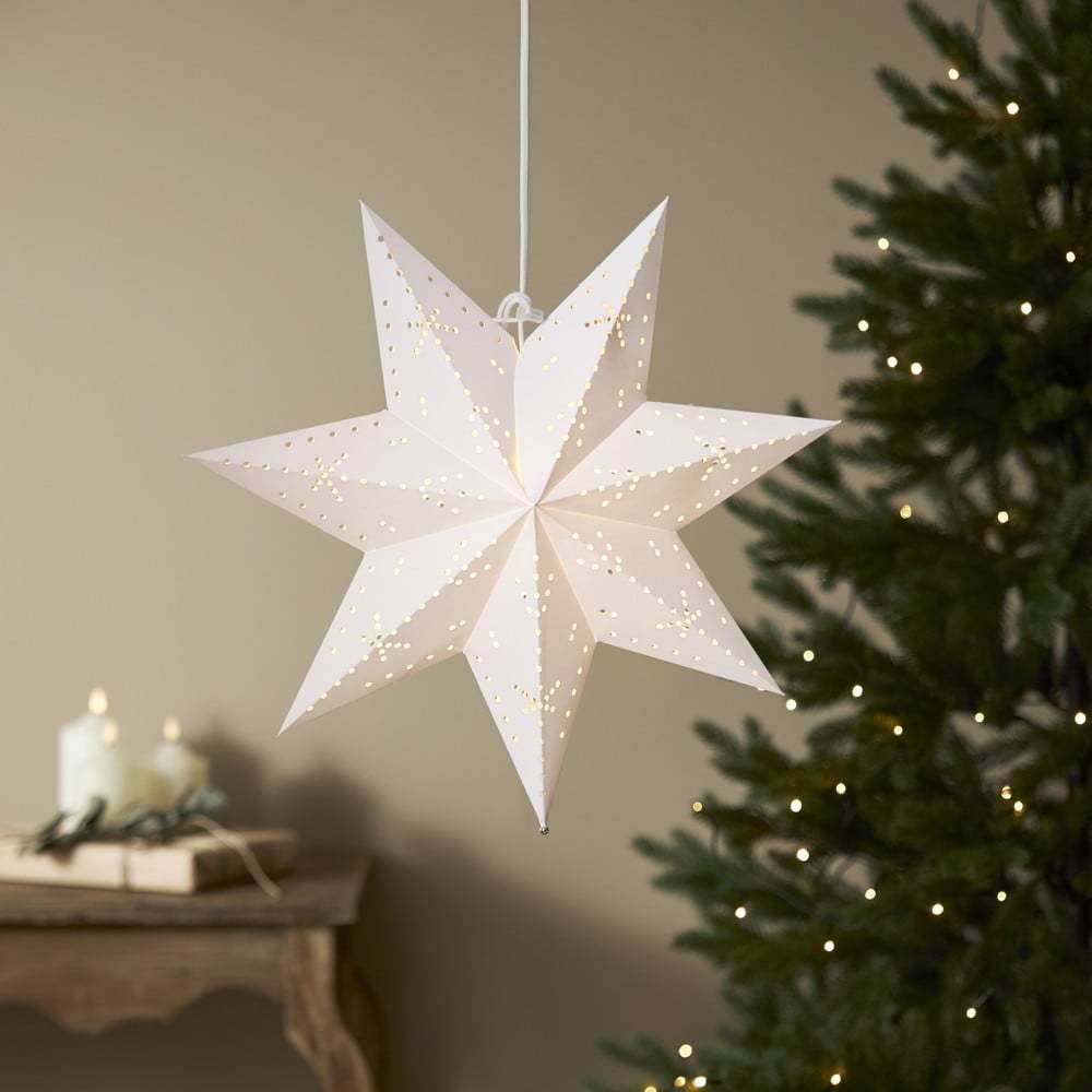 Bílá vánoční světelná dekorace ø 45 cm