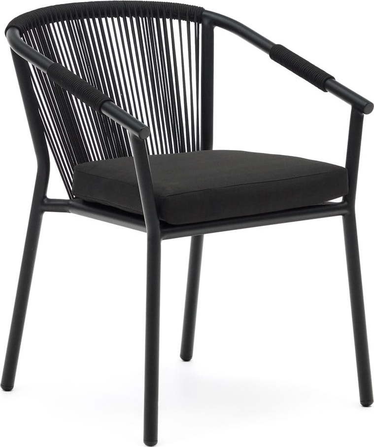 Černá kovová zahradní židle Xelida